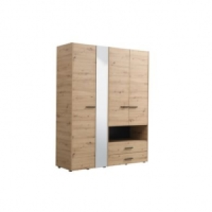 penderie et tiroirs LEON imitation Chêne et noir 389.99 €
