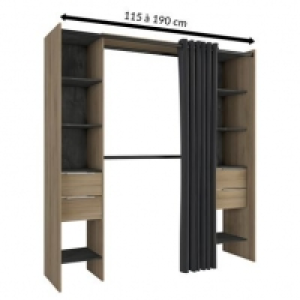 imitation Chêne et noir  extensible de 115 à 190 cm 229.99 €