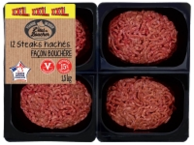 12 steaks hachés façon bouchère 10.53 €