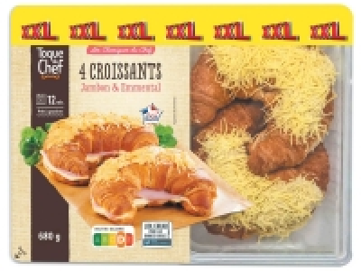 Lidl  4 croissants jambon fromage