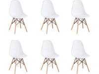Conforama  Lot de 6 chaises scandinave design blanc chaise 45cm 30cm 82cm