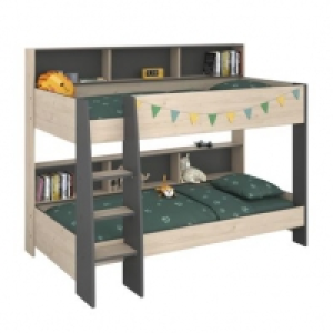 et sommiers inclus CLEO imitation chêne et gris ombre 379.99 €