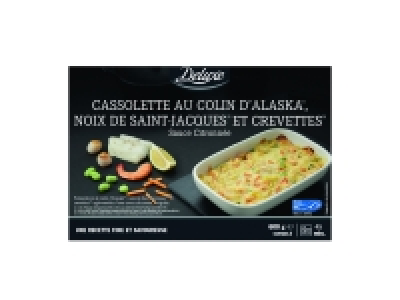 Lidl  Cassolette au colin, noix de Saint-Jacques et crevettes