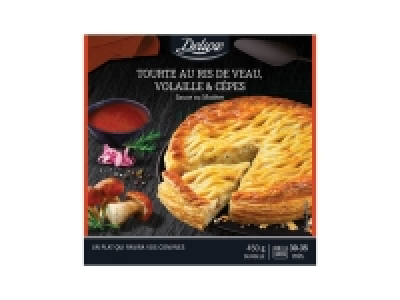 Lidl  Tourte au ris de veau volaille et cèpes