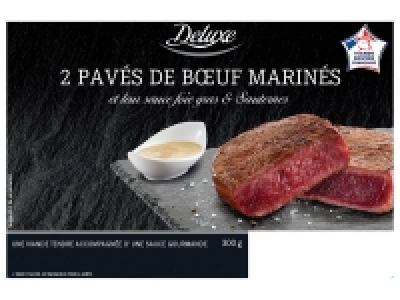 Lidl  2 pavés de buf marinés, sauce foie fras < Sauternes