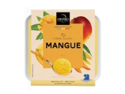Crème glacée saveur mangue