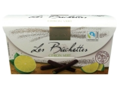 Bûchettes saveur citron vert enrobées de chocolat noir