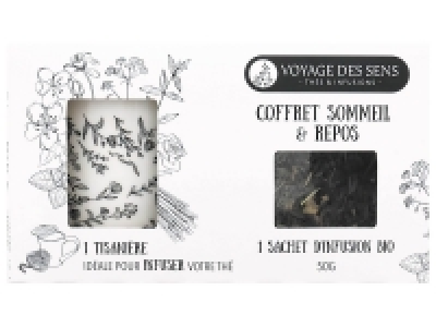 Coffret de thé Bio avec tasse voyage des sens