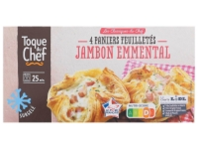 4 paniers feuilletés jambon-emmental