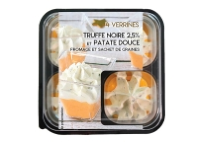 4 verrines truffe noir et patate douce