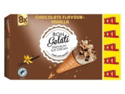 Lidl  8 cônes saveur chocolat vanille