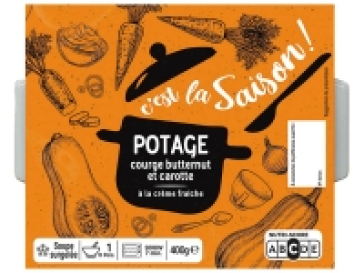 Potage courge butternut et carotte