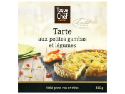 Tarte aux petites gambas et légumes
