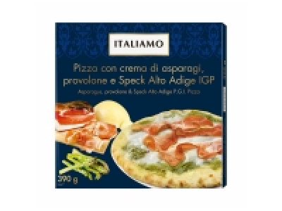 Pizza à la crème dasperges et au Speck Alto Adige IGP