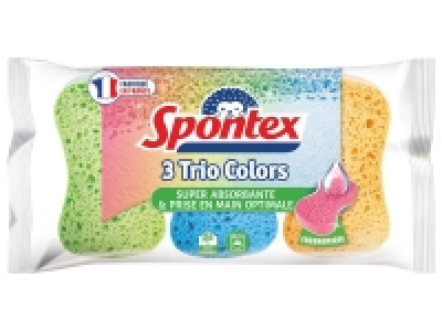 Spontex Éponges Trio colors