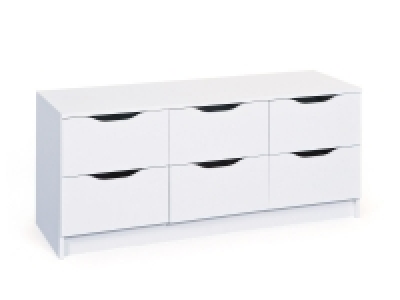 Conforama  Commode 6 tiroirs WESTPHALEN Décor Blanc