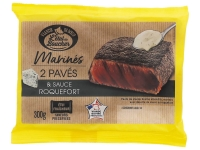 2 pavés de buf marinés sauce roquefort