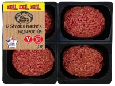 Lidl  12 steaks hachés façon bouchère