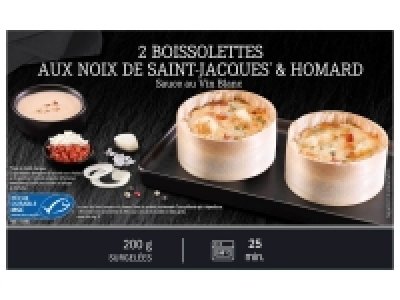 Boissolettes de noix de Saint-Jacques et homard