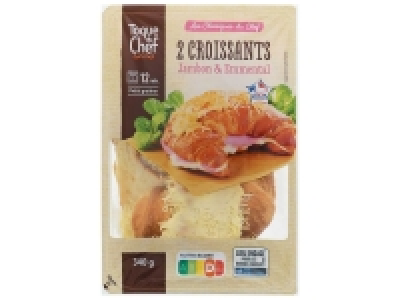 2 croissants jambon < emmental