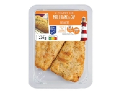 Lidl  2 filets de merlu blanc du Cap MSC meunière