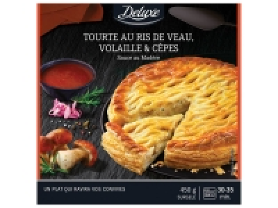 Tourte au ris de veau volaille < cèpes