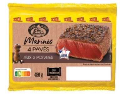 Pavés de buf marinés 3 poivres