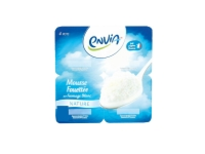 Mousse fouettée sur fromage blanc