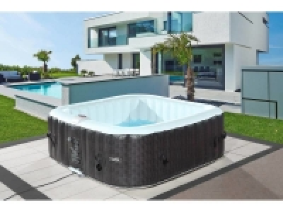 Conforama  Spa gonflable nice en pvc - 6 places - marron-crème