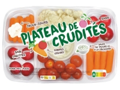 Plateau de crudités avec sauce