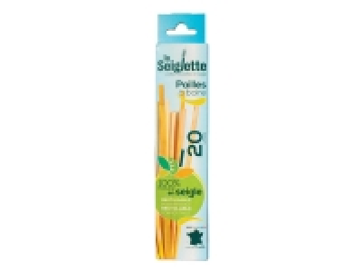 Boîte de pailles en seigle 100 % naturel