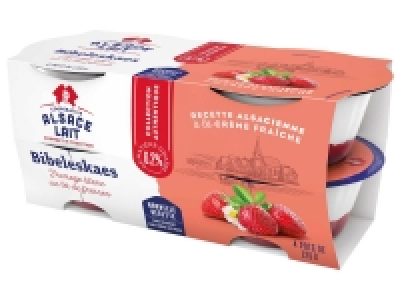 Fromage blanc sur lit de fraise
