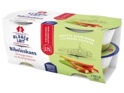 Fromage blanc sur lit de rhubarbe
