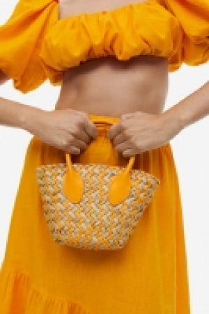 HM  Mini sac shopping en paille