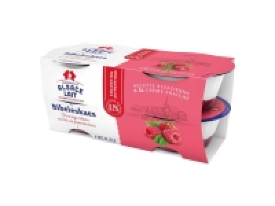 Fromage blanc sur lit de framboise