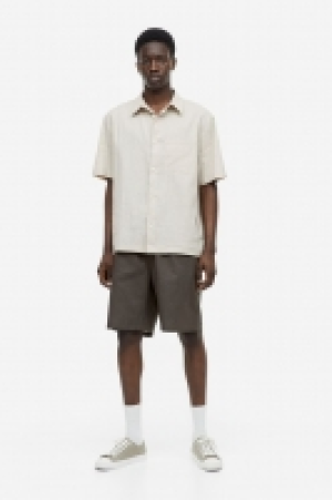 HM  Short Relaxed Fit en lin mélangé