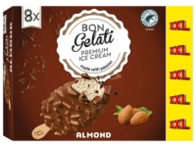 8 bâtonnets glacés vanille amandes