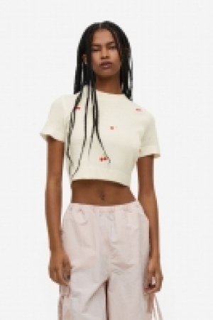 HM  Top en maille avec broderies