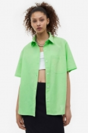 HM  Chemise à manches courtes en lin mélangé