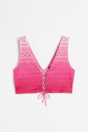Top en jersey à motif ajouré avec laçage 8.99 €