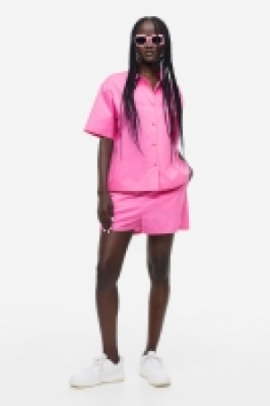 HM  Chemise en coton avec col cubain