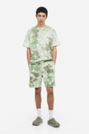 HM  Short Relaxed Fit en molleton imprimé