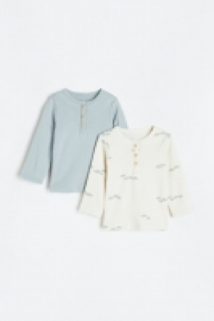 Lot de 2 T-shirts à col tunisien en coton 10.99 €