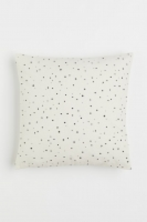 Housse de coussin à pois en coton