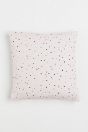 Housse de coussin à pois en coton