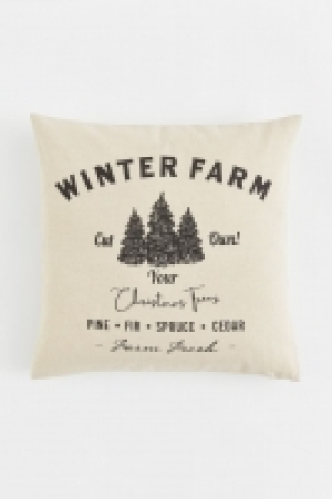 Housse de coussin en lin mélangé