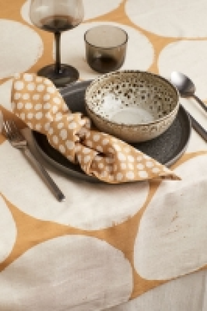 HM  Lot de 2 serviettes de table à motif