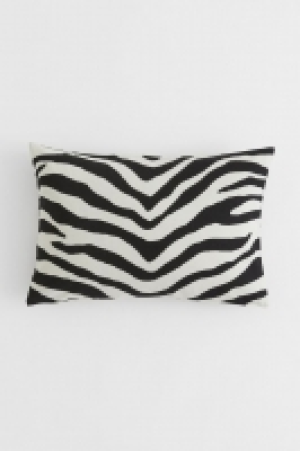 Housse de coussin en lin mélangé à motif animal
