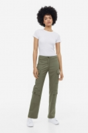 HM  Pantalon cargo en twill de coton