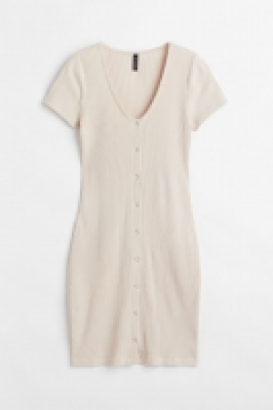 HM  Robe moulante en jersey côtelé